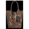 GEANȚĂ DIN PIELE shopper bag Vittoria Gotti gri V2472